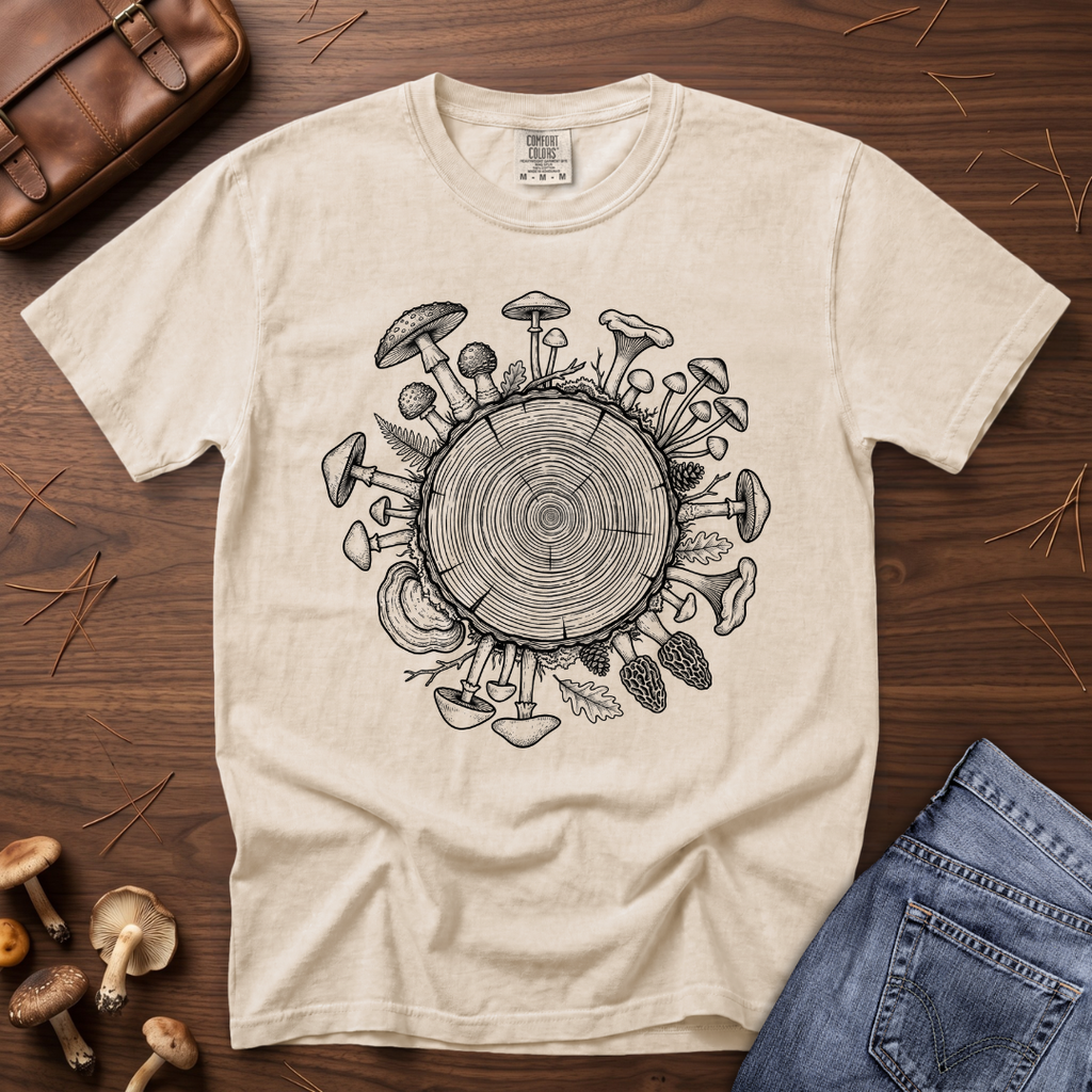 Mushroom Tree Ring T-Shirt