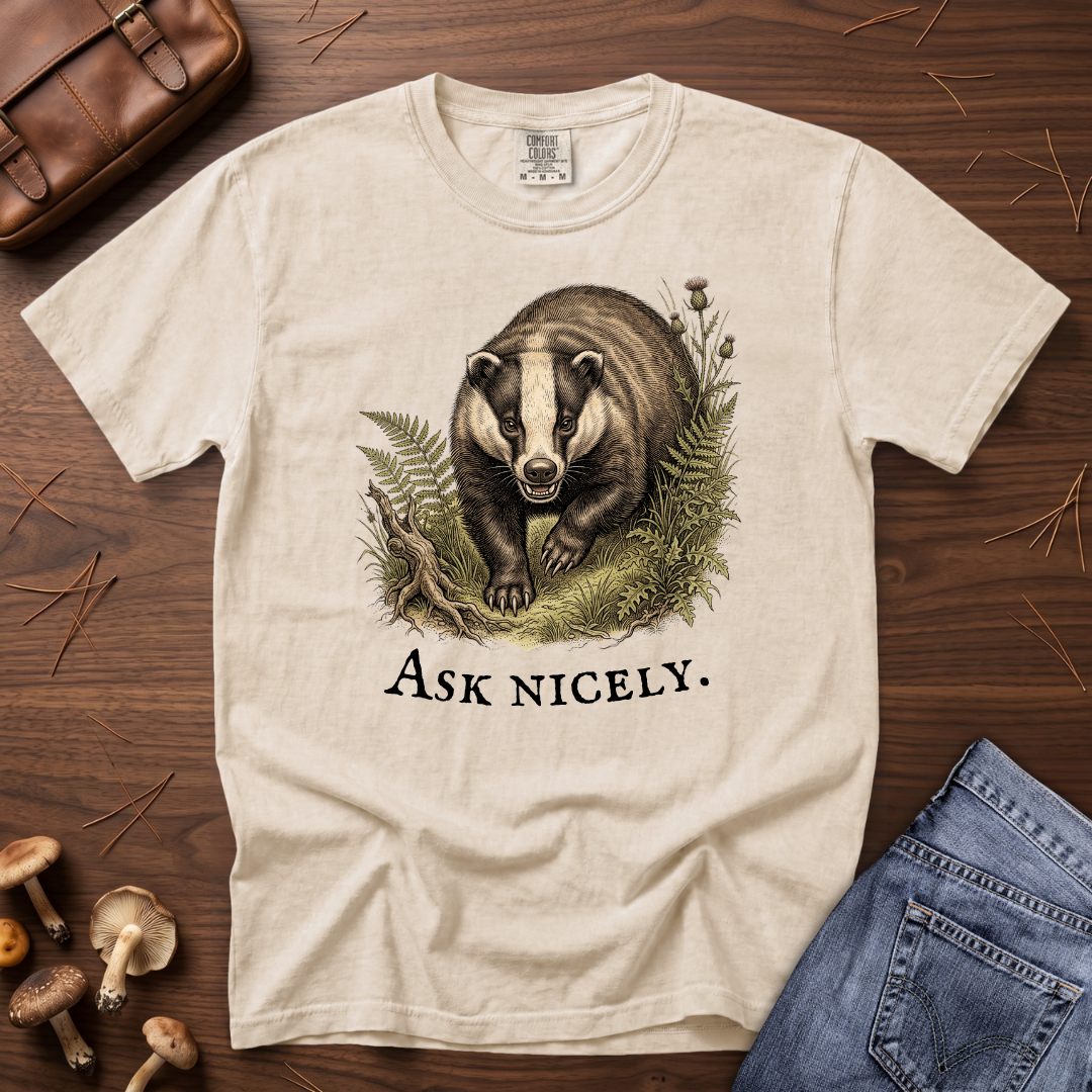 Ask Nicely Badger T-Shirt