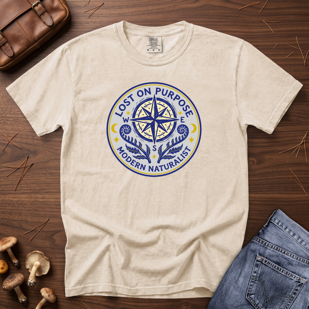 Lost on Purpose Blue Badge T-Shirt