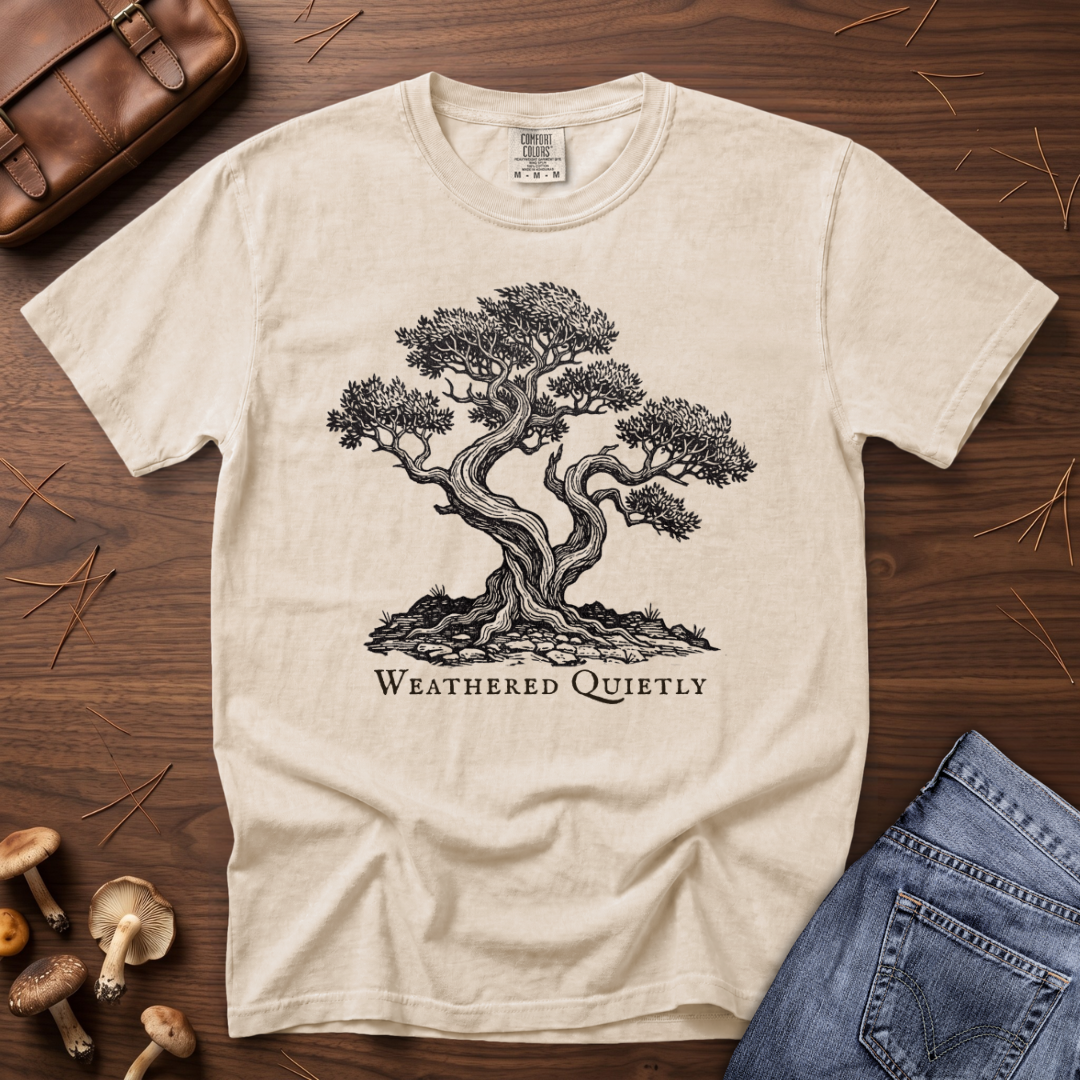 Weathered Quietly Tree T-Shirt