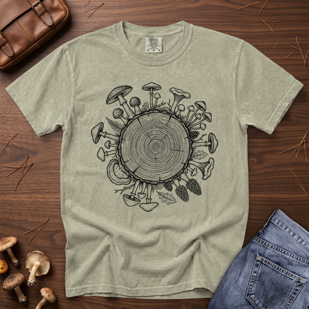 Mushroom Tree Ring T-Shirt