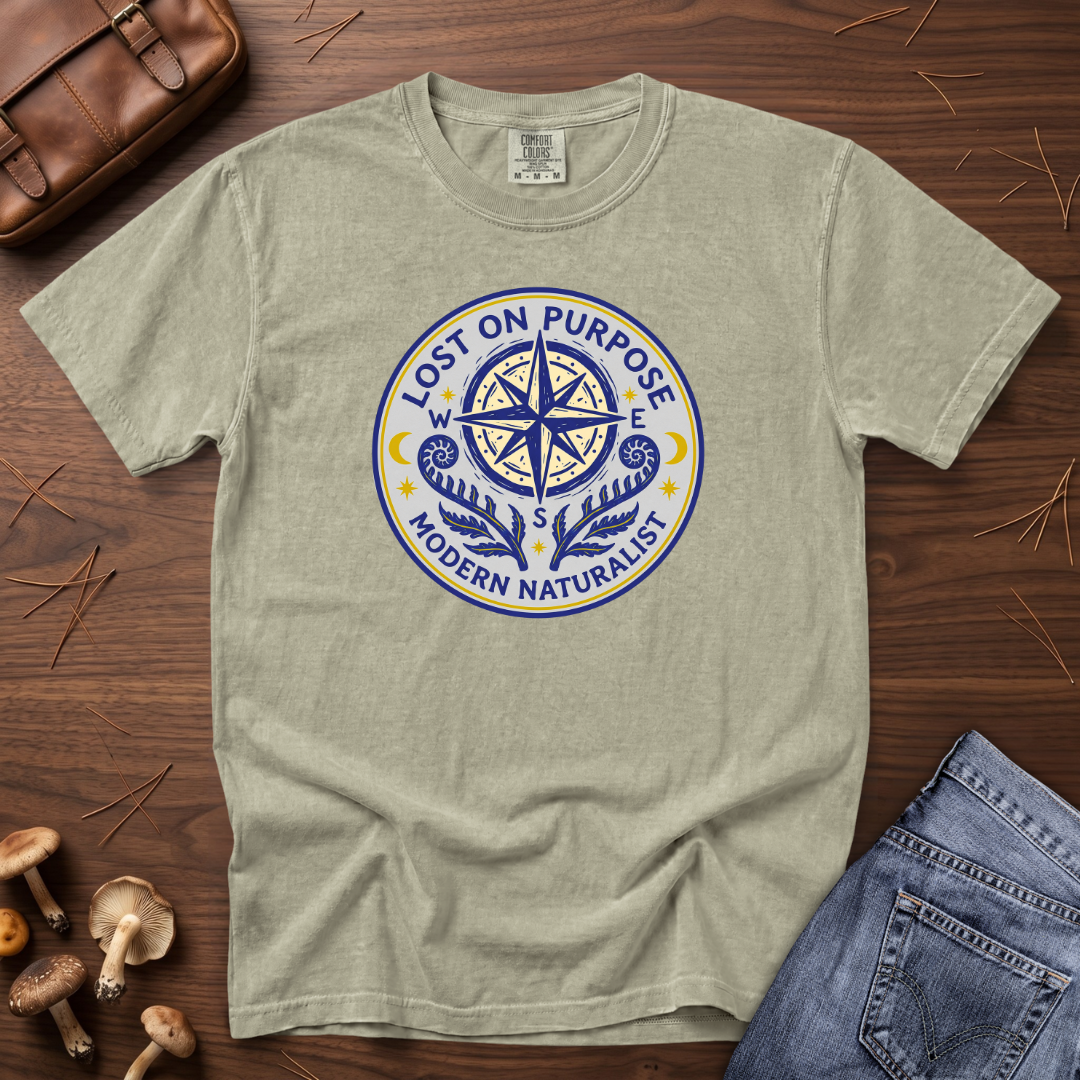 Lost on Purpose Blue Badge T-Shirt