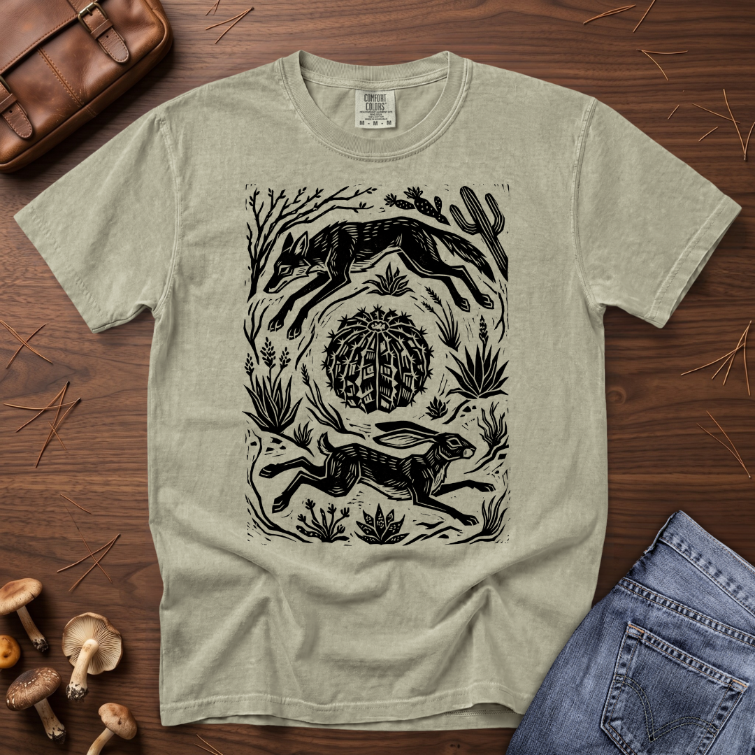 Coyote and Jackrabbit Desert T-Shirt