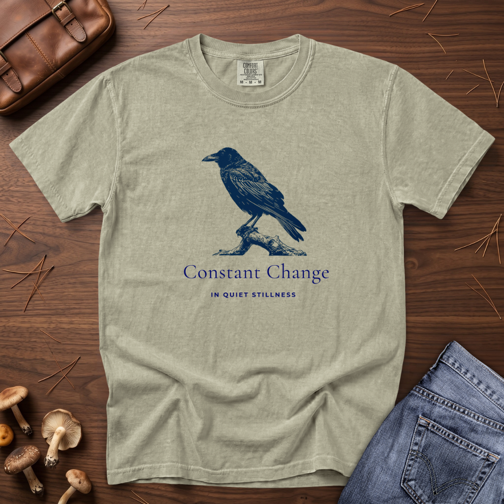 Constant Change in Quiet Stillness Crow T-Shirt