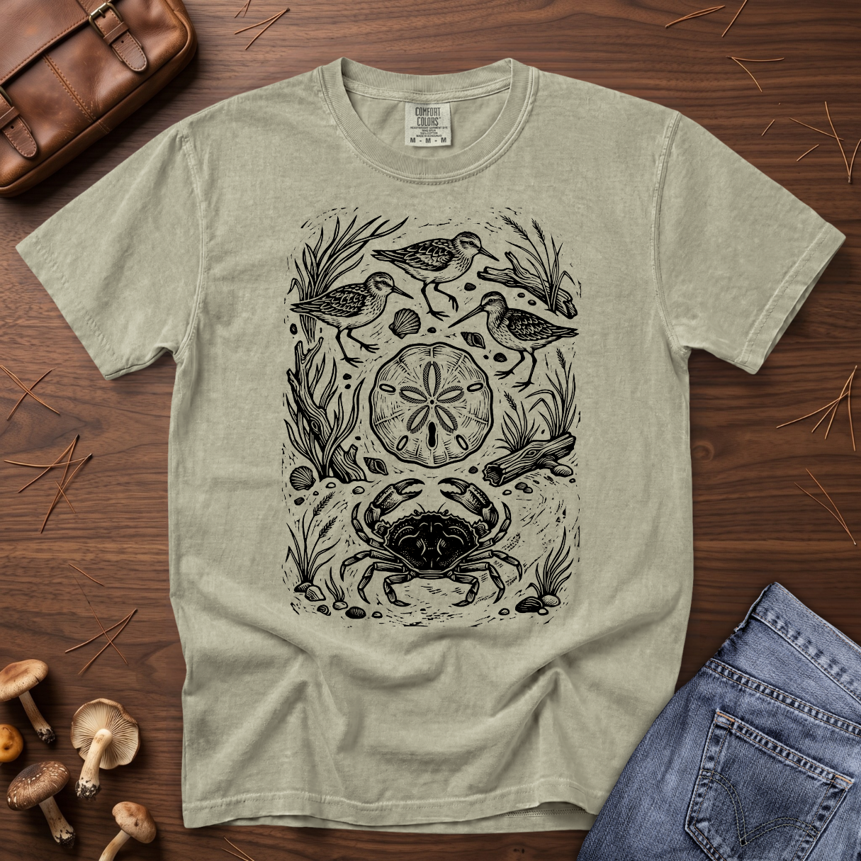 Crab and Sandpiper Shore T-Shirt