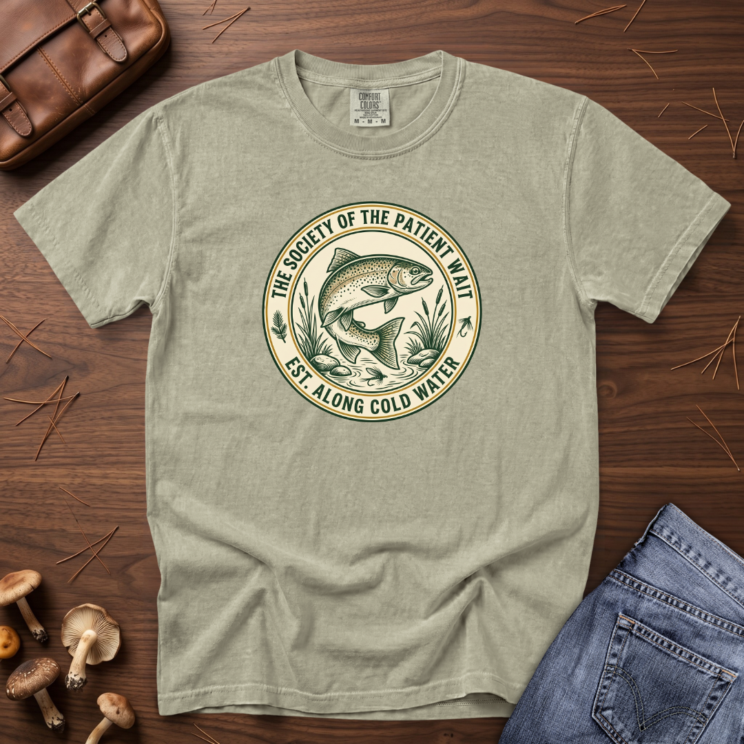 Society of the Patient Wait Fish T-Shirt
