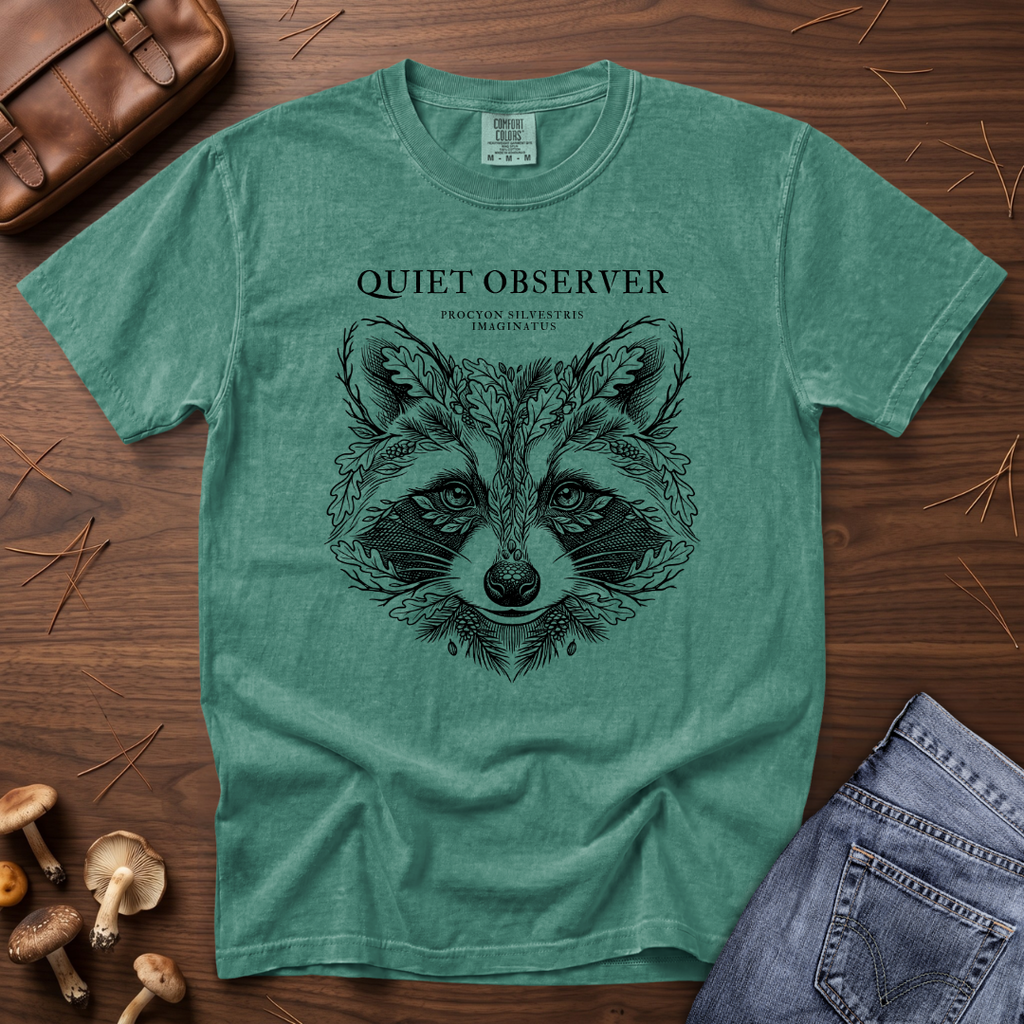 Quiet Observer Racoon T-Shirt