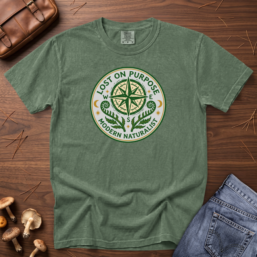 Lost on Purpose Green Badge T-Shirt