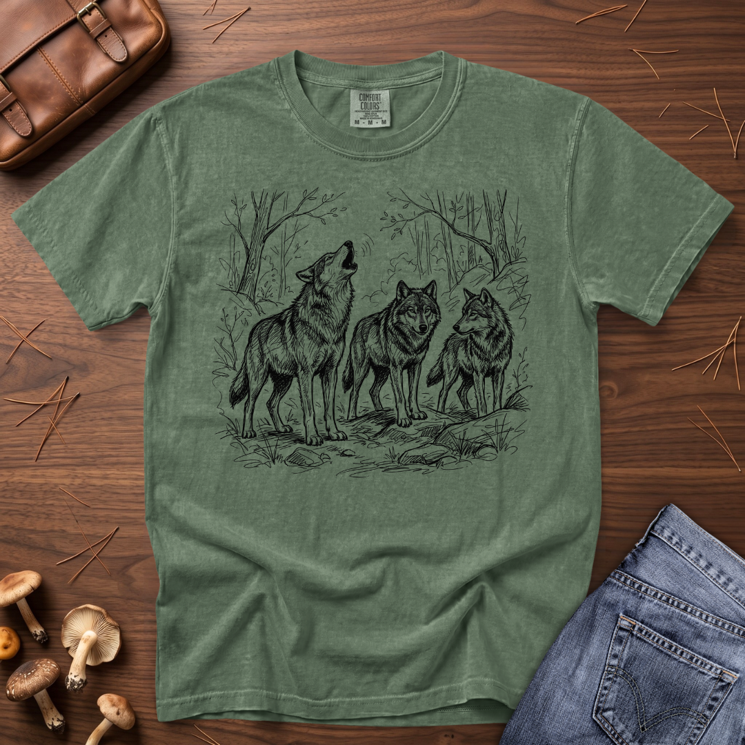 Gray Wolf Sketch T-Shirt