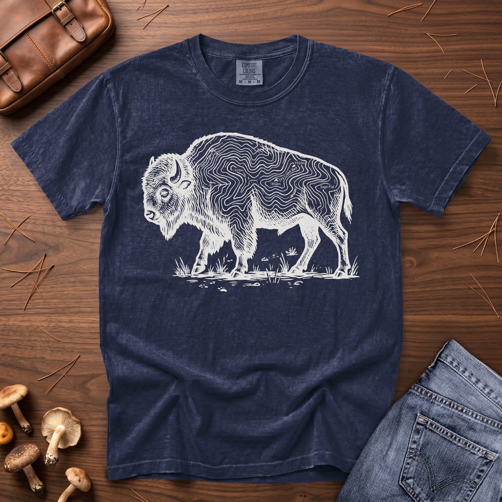 Bison Topographic T-Shirt