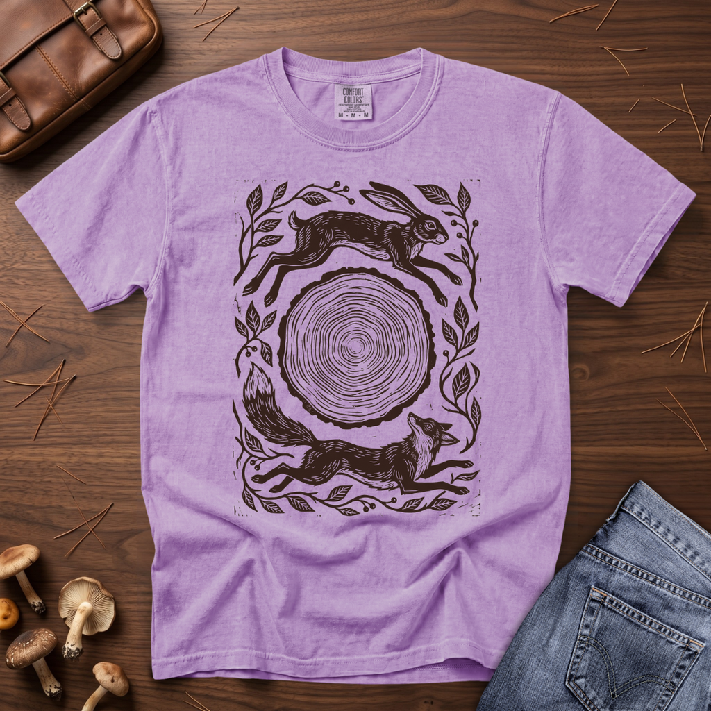Fox and Rabbit Chase T-Shirt