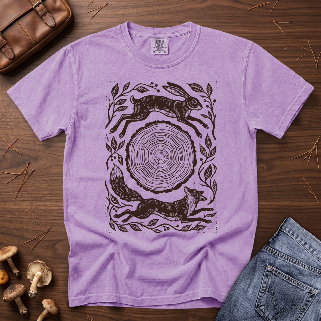 Fox and Rabbit Chase T-Shirt
