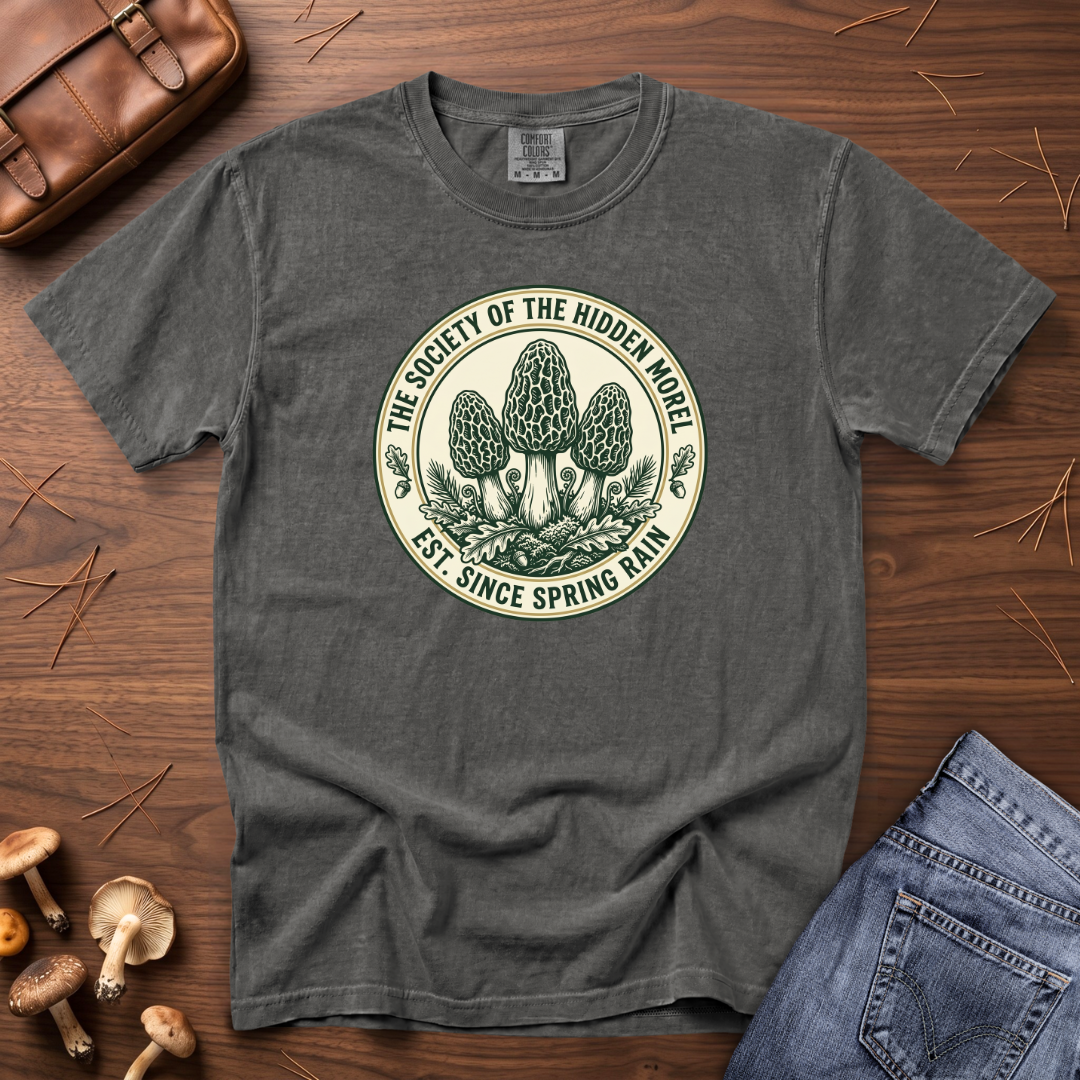Society of the Hidden Morel Mushroom T-Shirt