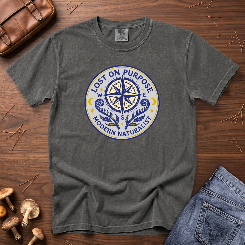 Lost on Purpose Blue Badge T-Shirt