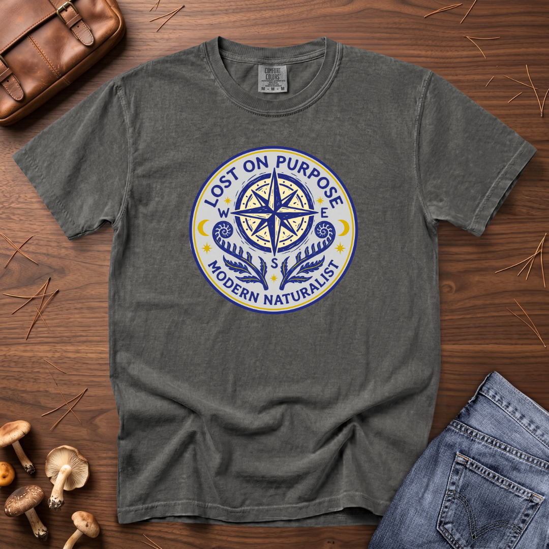 Lost on Purpose Blue Badge T-Shirt