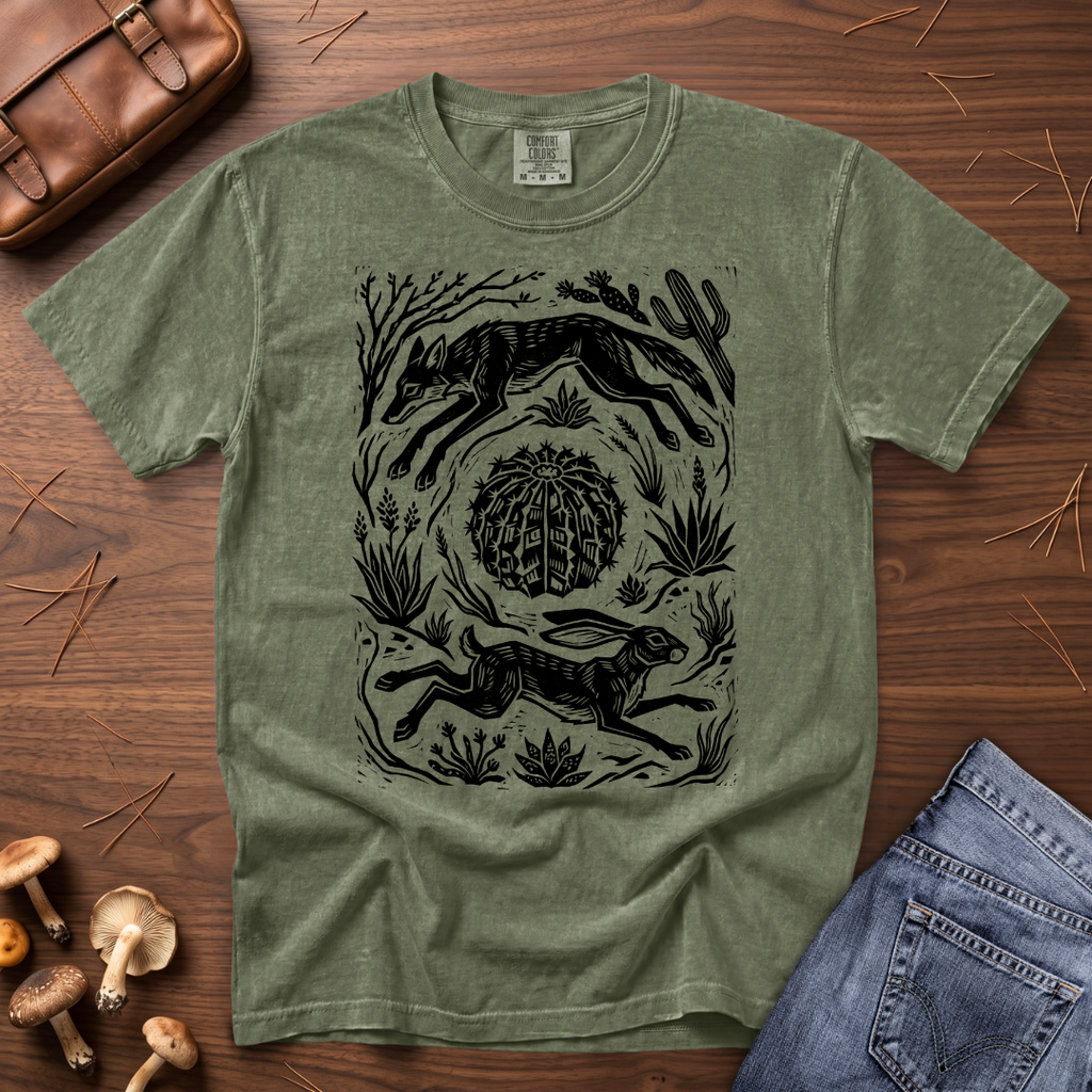 Coyote and Jackrabbit Desert T-Shirt