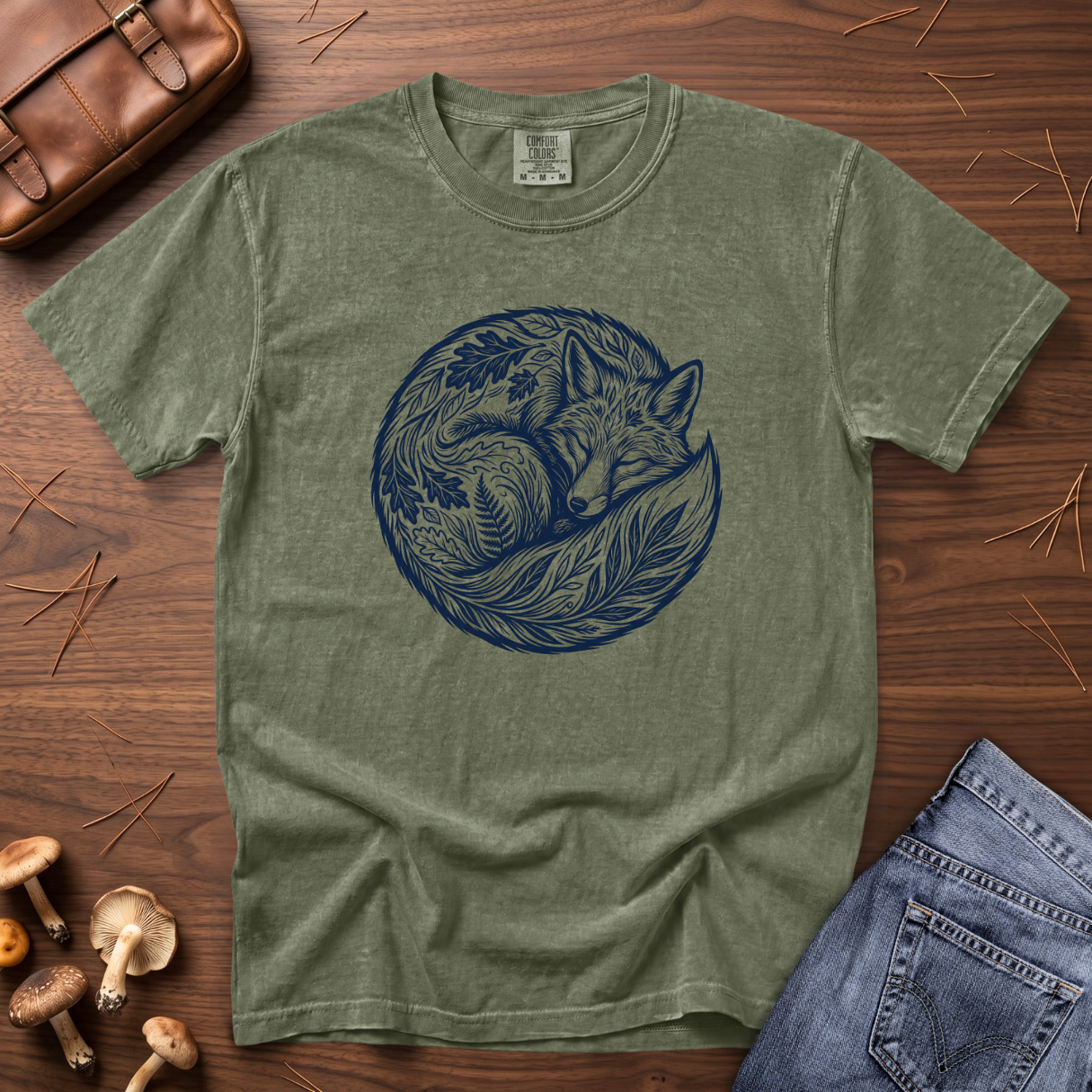 Woodland Sleeping Fox T-Shirt