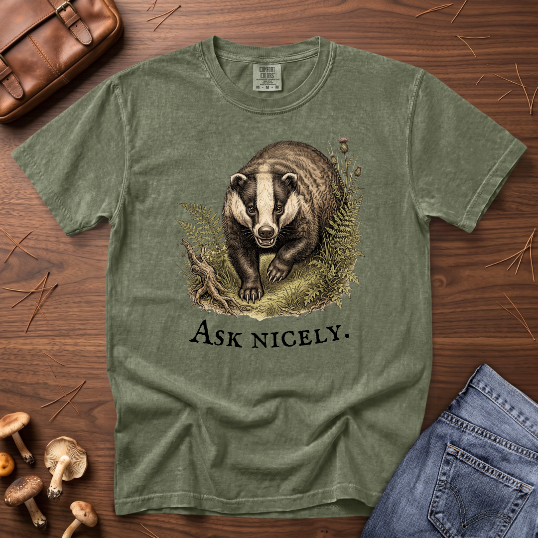 Ask Nicely Badger T-Shirt