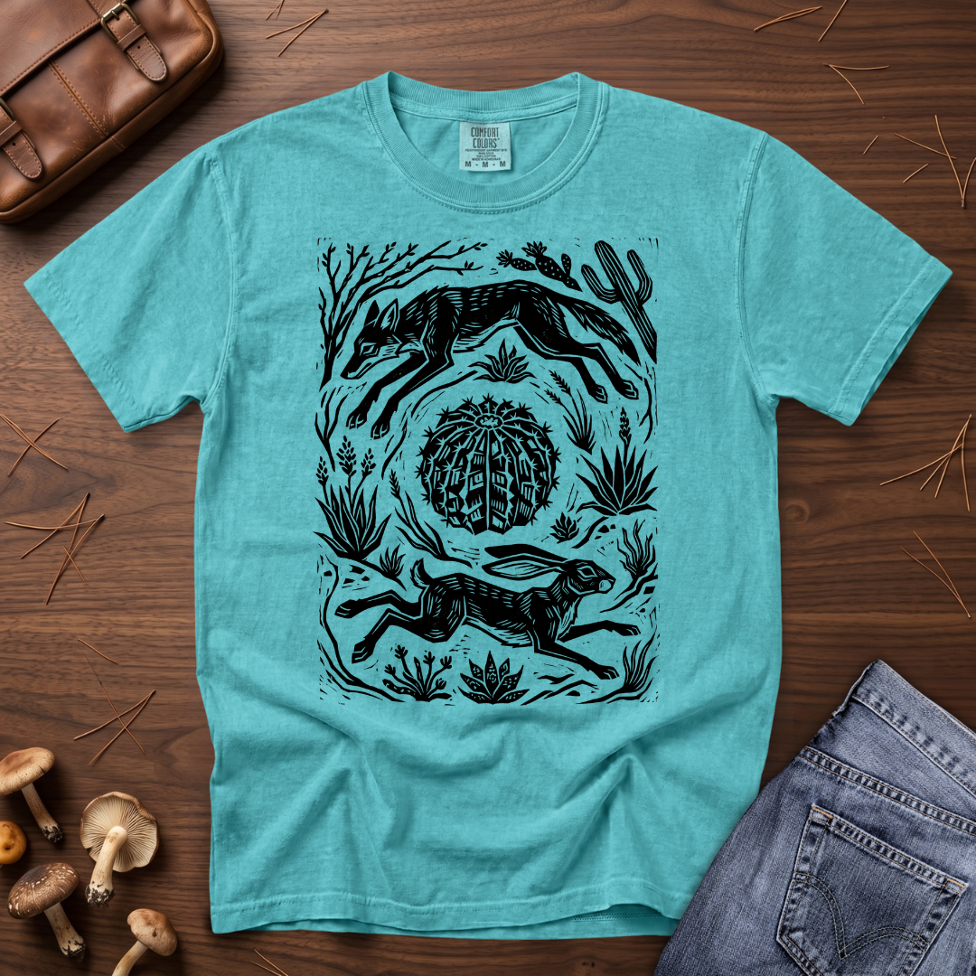 Coyote and Jackrabbit Desert T-Shirt