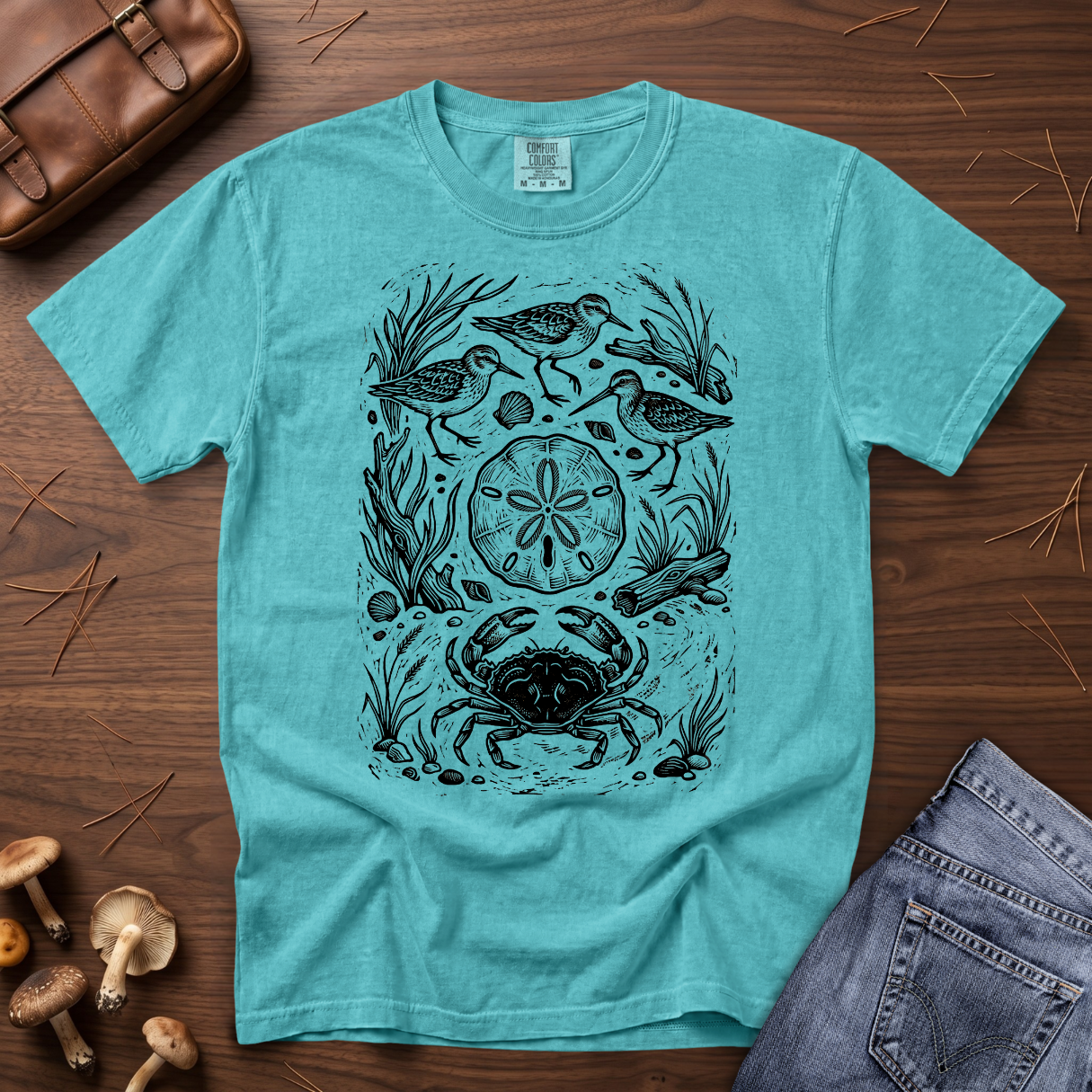 Crab and Sandpiper Shore T-Shirt