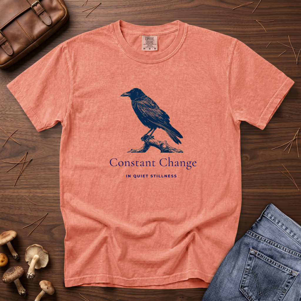 Constant Change in Quiet Stillness Crow T-Shirt