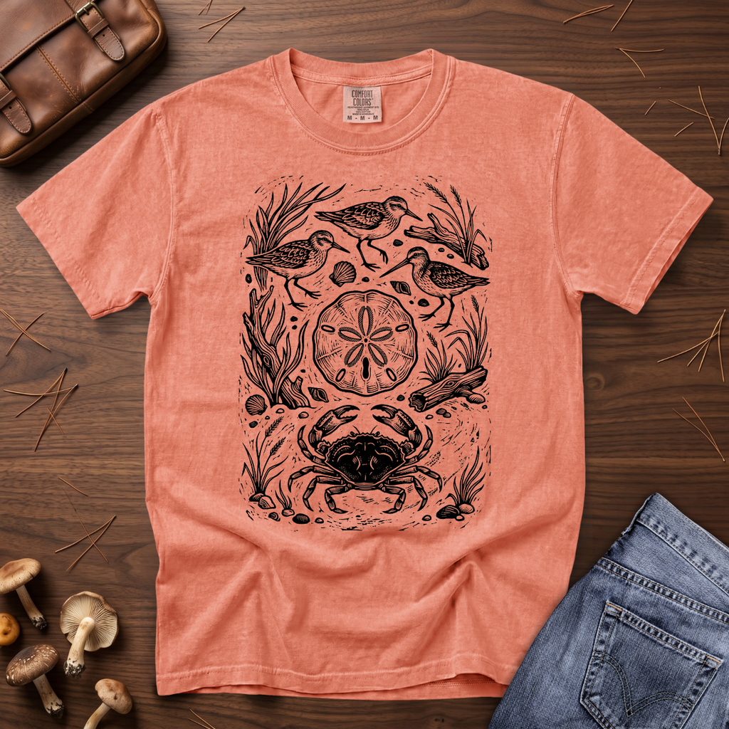 Crab and Sandpiper Shore T-Shirt