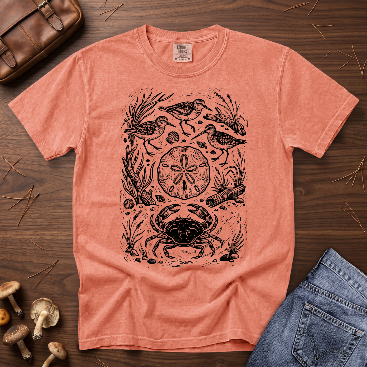 Crab and Sandpiper Shore T-Shirt
