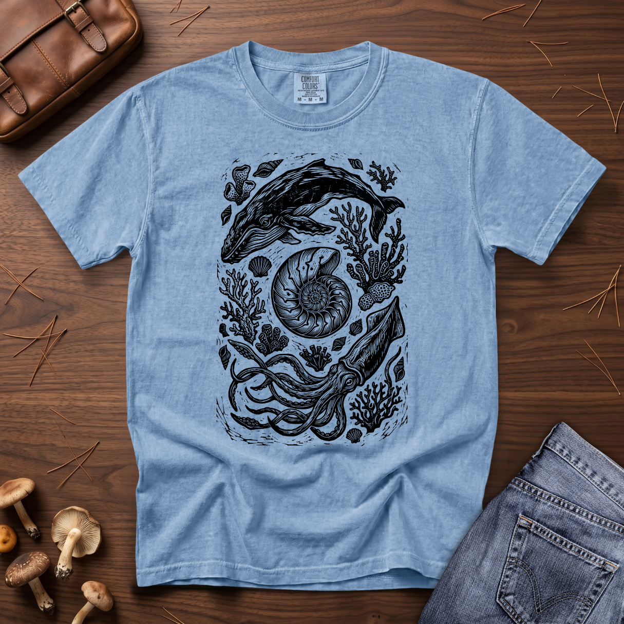 Giant Squid and Whale T-Shirt