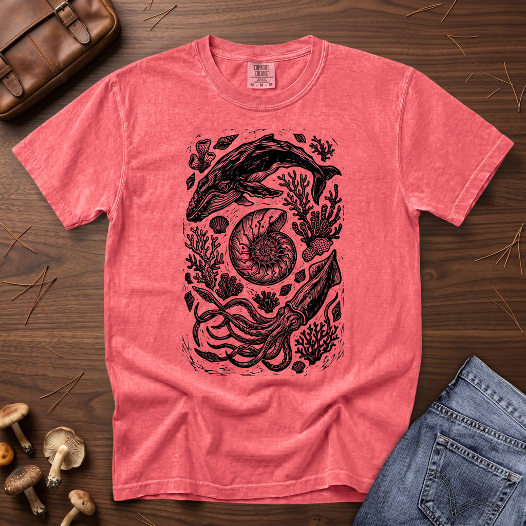 Giant Squid and Whale T-Shirt