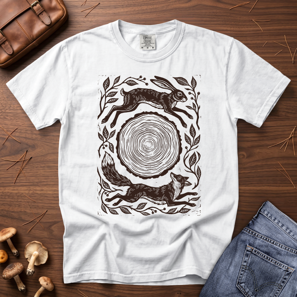 Fox and Rabbit Chase T-Shirt