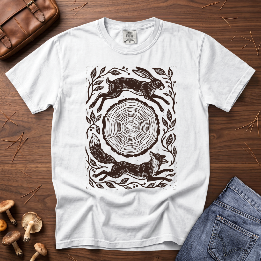 Fox and Rabbit Chase T-Shirt