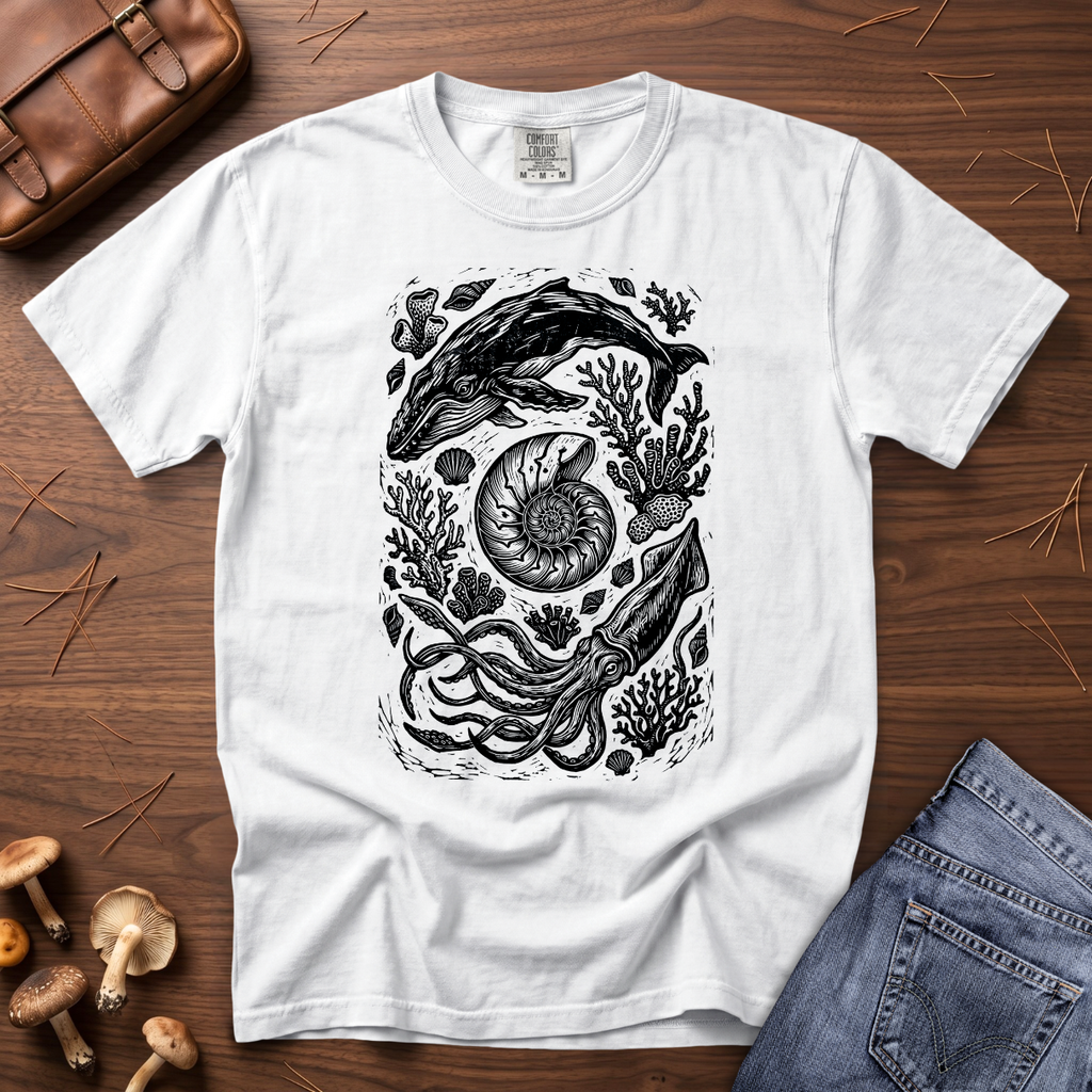 Giant Squid and Whale T-Shirt